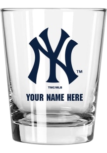 New York Yankees Personalized 15oz Double Old Fashioned Rock Glass