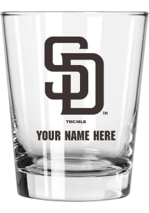 San Diego Padres Personalized 15oz Double Old Fashioned Rock Glass