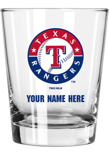 Texas Rangers Personalized 15oz Double Old Fashioned Rock Glass
