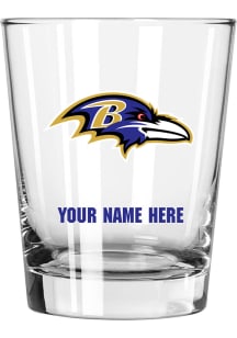 Baltimore Ravens Personalized 15oz Double Old Fashioned Rock Glass