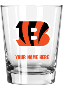 Cincinnati Bengals Personalized 15oz Double Old Fashioned Rock Glass