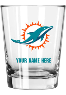 Miami Dolphins Personalized 15oz Double Old Fashioned Rock Glass