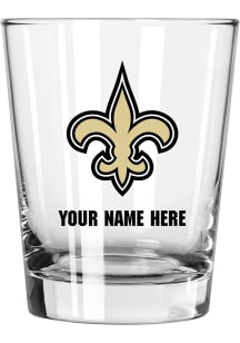 New Orleans Saints Personalized 15oz Double Old Fashioned Rock Glass