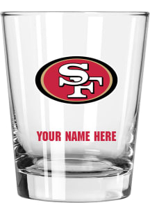 San Francisco 49ers Personalized 15oz Double Old Fashioned Rock Glass