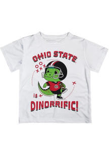 Infant Ohio State Buckeyes White Vive La Fete Dino-Riffic Short Sleeve T-Shirt