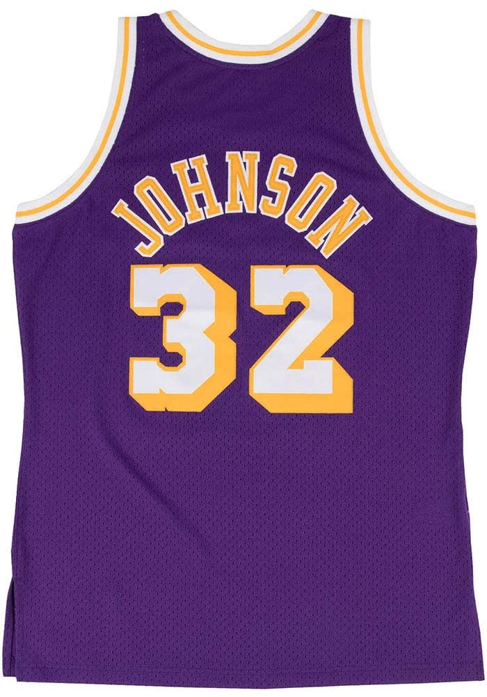 NBA Lakers ナイロン ロンＴ mitchell&ness Men's Mitchell & Ness Purple Los Angeles Lakers Jumbotron