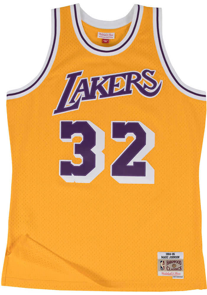 Mitchell & Ness Swingman Los Angeles Lakers Road 1984-85 Magic Johnson Jersey, Purple