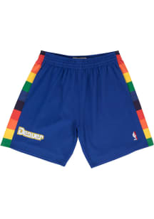Mitchell and Ness Denver Nuggets Mens Blue 1991 Swingman Big and Tall Shorts
