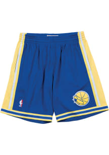 Mitchell and Ness Golden State Warriors Mens Navy Blue 2009 Swingman Big and Tall Shorts