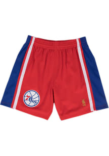 Mitchell and Ness Philadelphia 76ers Mens Red Swingman Big and Tall Shorts