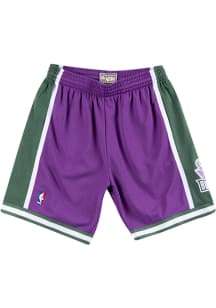 Mitchell and Ness Milwaukee Bucks Mens Purple Swingman Big and Tall Shorts