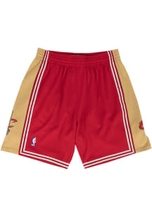 Mitchell and Ness Cleveland Cavaliers Mens Maroon Swingman Big and Tall Shorts