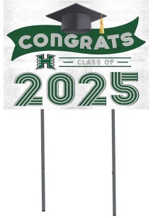Hawaii Warriors KH Sports Fan Class of 2025 graduation graphic Yard Sign - White