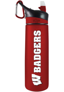 Red Wisconsin Badgers 24oz Tritan Plastic Water Bottle