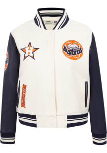 Mens Houston Astros Pro Standard Mens Retro Classic Heavyweight Jacket - White