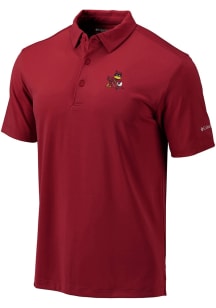 Columbia Iowa State Cyclones Mens Cardinal Golf Drive Short Sleeve Polo