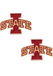 Iowa State Cyclones Enamel Logo Stud Womens Earrings