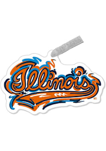 Illinois Fighting Illini Justin Patten Mascot Ornament - Navy Blue