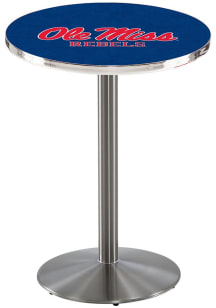 Ole Miss Rebels Stainless Round Base Pub Table