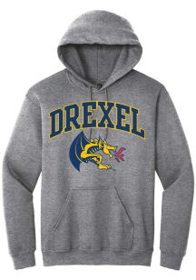 Mens Drexel Dragons Graphite Summit Sportswear Arch Logo Hooded Sweatshirt