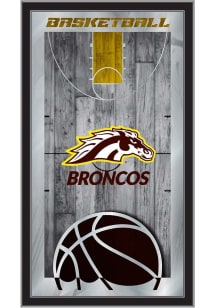Western Michigan Broncos Basketball Hanging Back Bar Mirror