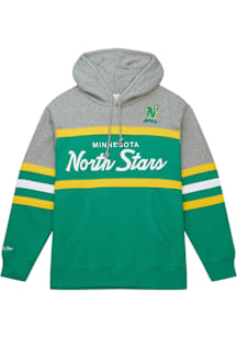 Mitchell and Ness Minnesota North Stars Mens Green Head Coach Fashion Hood
