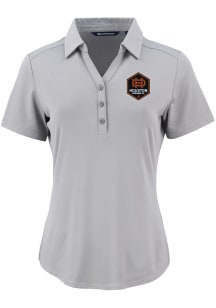 Cutter and Buck Houston Dynamo Womens Grey Forge Eco Polo Short Sleeve Polo Shirt