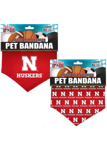 Red Nebraska Cornhuskers Team Logo Pet Bandana
