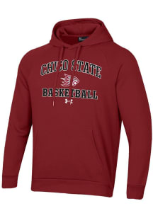 Under Armour CSU Chico Wildcats Mens Crimson Basketball Rival Long Sleeve Hoodie
