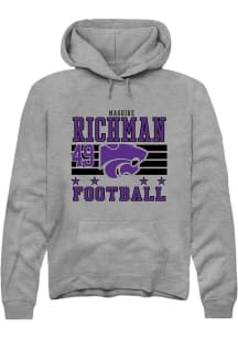Maguire Richman Rally Mens Grey K-State Wildcats NIL Striped Player Hood