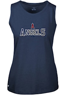 Levelwear Los Angeles Angels Womens Navy Blue Macy Journey Tank Top