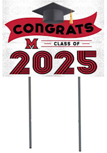 Miami RedHawks KH Sports Fan Class of 2025 graduation graphic Yard Sign - White