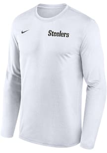 Nike Pittsburgh Steelers White Team Name w EST Date Long Sleeve T-Shirt