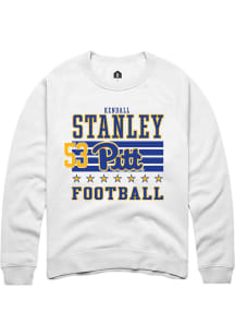 Kendall Stanley Rally Mens White Pitt Panthers NIL Striped Player Crew
