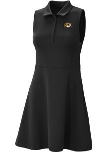 Columbia Missouri Tigers Womens Black Heat Seal Match Short Sleeve Dress