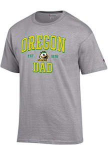 Champion Oregon Ducks Grey Est Date Dad Jersey Short Sleeve T Shirt