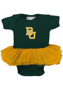 Baylor Bears Baby Green Two Tone Tutu Short Sleeve One Piece