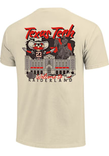 Texas Tech Red Raiders Ivory Hand Drawn Campus Stack Short Sleeve T Shirt
