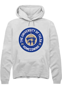 Summit Sportswear Tulsa Golden Hurricane Mens White HOMECOMING 2025 Long Sleeve Hoodie