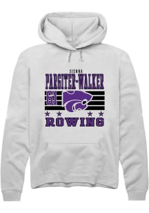 Sienna Pargiter-Walker Rally Mens White K-State Wildcats NIL Striped Player Hood