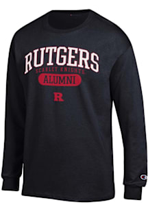 Champion Rutgers Scarlet Knights Black Alumni Pill Jersey Long Sleeve T Shirt