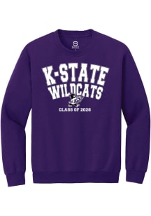 Mens K-State Wildcats Purple Summit Sportswear Class of 2026 Crew Sweatshirt