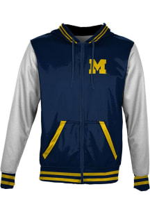 Youth Michigan Wolverines Navy Blue ProSphere Letterman Light Weight Jacket