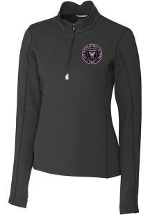 Cutter and Buck Inter Miami CF Womens Black Traverse Qtr Zip Pullover