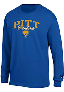 Champion Pitt Panthers Blue Grandma Script Jersey Long Sleeve T Shirt