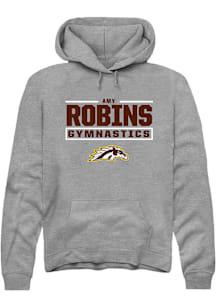 Amy Robins Western Michigan Broncos Mens Grey NIL Stacked Box Player Hood