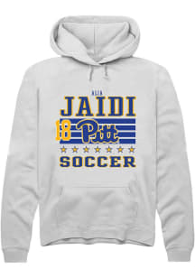 Alia Jaidi Rally Mens White Pitt Panthers NIL Striped Player Hood