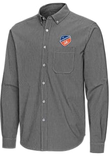 Antigua FC Cincinnati Mens Black Porter Long Sleeve Dress Shirt