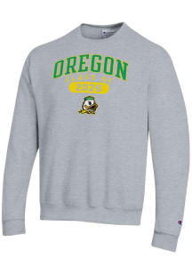 Mens Oregon Ducks Grey Champion Class of 2028 Powerblend Crew Sweatshirt