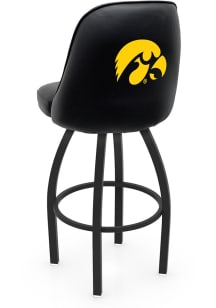 Black Iowa Hawkeyes Padded Swivel Pub Stool